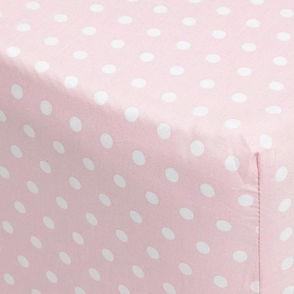 Dunelm Pink Polka Dot 25cm Fitted Sheet Polycotton, Spotted, Fitted Sheets 3 Dunelm Pink Polka Dot 25cm Fitted Sheet Polycotton, Spotted, Fitted Sheets - Image 3