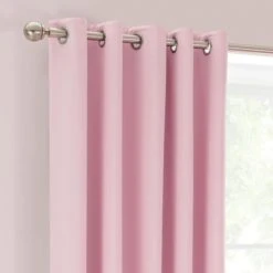 Dunelm Mia Pink Blackout Eyelet Curtains Kids, Polyester -All Kids And Nursery Sales 2024 1000071255 alt03