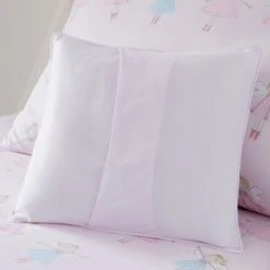 Dunelm Fairies Pink Square Cushion Patterned, Kids Cushion, Cotton -All Kids And Nursery Sales 2024 1000074878 alt01