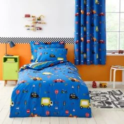 Dunelm Transport Blue Duvet Cover Set Reversible, Duvet Cover Sets, Polycotton 11 Dunelm Transport Blue Duvet Cover Set Reversible, Duvet Cover Sets, Polycotton -All Kids And Nursery Sales 2024 1000076041 alt01