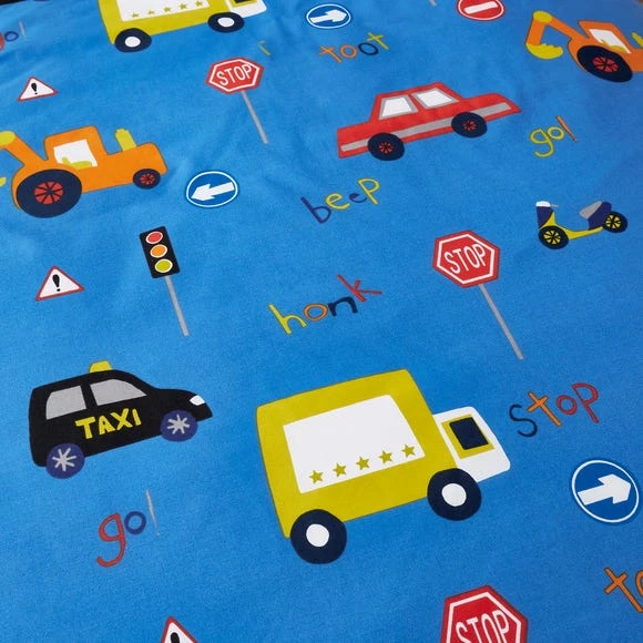 Dunelm Transport Blue Duvet Cover Set Reversible, Duvet Cover Sets, Polycotton 7 Dunelm Transport Blue Duvet Cover Set Reversible, Duvet Cover Sets, Polycotton - Image 7