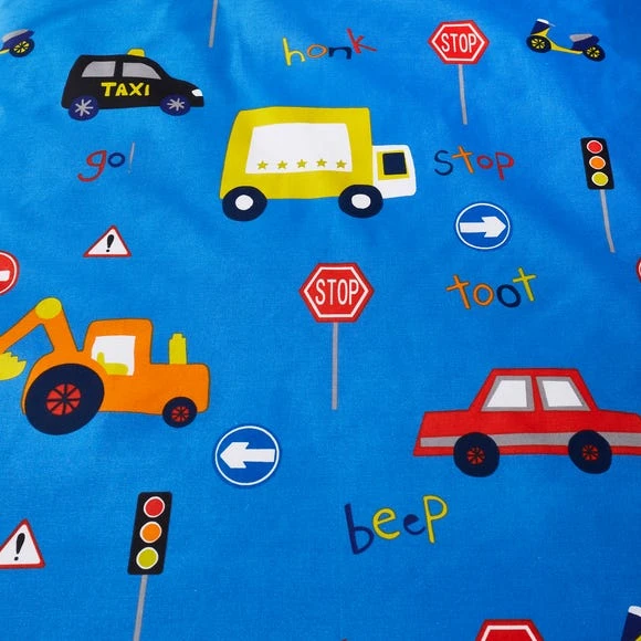 Dunelm Transport Blue Duvet Cover Set Reversible, Duvet Cover Sets, Polycotton 8 Dunelm Transport Blue Duvet Cover Set Reversible, Duvet Cover Sets, Polycotton - Image 8