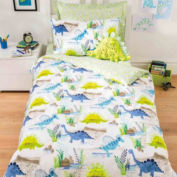 Dunelm Roar! Dinosaur Reversible Green Duvet Cover and Pillowcase Set Polycotton, Animals, Duvet Cover Sets 4 Dunelm Roar! Dinosaur Reversible Green Duvet Cover and Pillowcase Set Polycotton, Animals, Duvet Cover Sets - Image 4