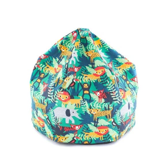 Dunelm Kids Jungle Friends Bean Bag Cotton, Boho, Patterned 2 Dunelm Kids Jungle Friends Bean Bag Cotton, Boho, Patterned - Image 2