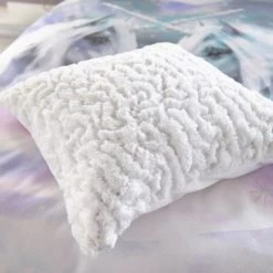 Dunelm Faux Fur White Sequin Cushion Kids Cushion -All Kids And Nursery Sales 2024 1000093669 alt01