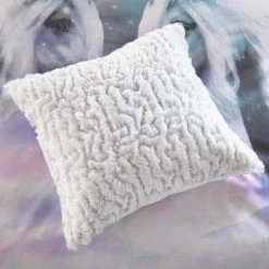 Dunelm Faux Fur White Sequin Cushion Kids Cushion -All Kids And Nursery Sales 2024 1000093669 alt02