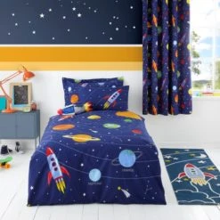 Dunelm Space Glow in the Dark Duvet Cover and Pillowcase Set Duvet Cover Sets, Navy (Blue), Patterned 12 Dunelm Space Glow in the Dark Duvet Cover and Pillowcase Set Duvet Cover Sets, Navy (Blue), Patterned -All Kids And Nursery Sales 2024 1000109491 alt01