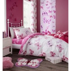 Catherine Lansfield Butterfly Pink Single Duvet Cover and Pillowcase Set Reversible, Duvet Cover Sets, Butterflies 6 Catherine Lansfield Butterfly Pink Single Duvet Cover and Pillowcase Set Reversible, Duvet Cover Sets, Butterflies -All Kids And Nursery Sales 2024 1000115235 alt01