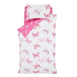 Catherine Lansfield Butterfly Pink Single Duvet Cover and Pillowcase Set Reversible, Duvet Cover Sets, Butterflies 7 Catherine Lansfield Butterfly Pink Single Duvet Cover and Pillowcase Set Reversible, Duvet Cover Sets, Butterflies -All Kids And Nursery Sales 2024 1000115235 alt02