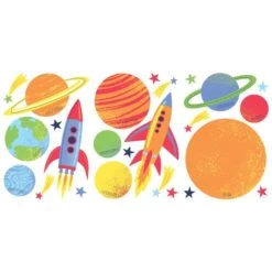 Dunelm Space Wall Stickers Kids, Canvases Prints and Wall Art, Plastic -All Kids And Nursery Sales 2024 1000137132 alt01