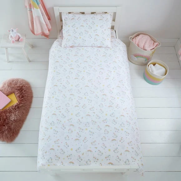 Dunelm Unicorn Dreams 100% Cotton Cot Bed Duvet Cover and Pillowcase Set Animals, Duvet Cover Sets 3 Dunelm Unicorn Dreams 100% Cotton Cot Bed Duvet Cover and Pillowcase Set Animals, Duvet Cover Sets - Image 3