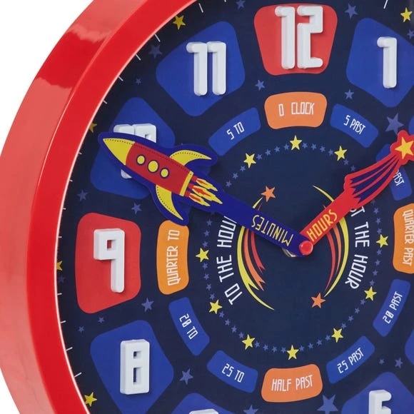 Dunelm Space Tell The Time Clock Plastic, Clocks 3 Dunelm Space Tell The Time Clock Plastic, Clocks - Image 3