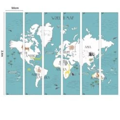 Dunelm My World Map Mural Murals, Patterned -All Kids And Nursery Sales 2024 1000150406 alt02