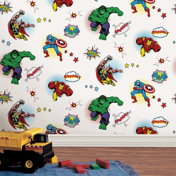 Disney Marvel Comics Wallpaper Paper, Patterned 2 Disney Marvel Comics Wallpaper Paper, Patterned - Image 2
