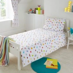 Dunelm Rainbow 100% Cotton Cot Bed Duvet Cover and Pillowcase Set Reversible, Duvet Cover Sets, Patterned -All Kids And Nursery Sales 2024 1000151245 alt01