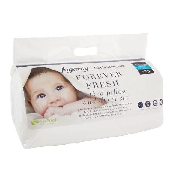 Fogarty Little Sleepers Forever Fresh Antibacterial 4 Tog Duvet and Pillow Set White, Duvets 4 Fogarty Little Sleepers Forever Fresh Antibacterial 4 Tog Duvet and Pillow Set White, Duvets - Image 4