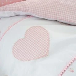 Dunelm Patchwork Hearts Duvet Cover and Pillowcase Set Polycotton, Duvet Cover Sets -All Kids And Nursery Sales 2024 1000160564 alt02