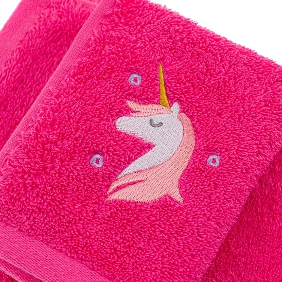 Dunelm Unicorn Pink Towel Cotton, Towels 4 Dunelm Unicorn Pink Towel Cotton, Towels - Image 4