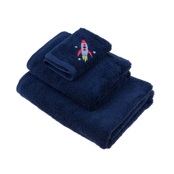 Dunelm Space Blue Towel Cotton, Towels, Plain 3 Dunelm Space Blue Towel Cotton, Towels, Plain - Image 3