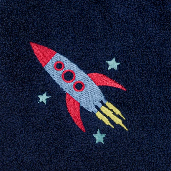 Dunelm Space Blue Towel Cotton, Towels, Plain 4 Dunelm Space Blue Towel Cotton, Towels, Plain - Image 4