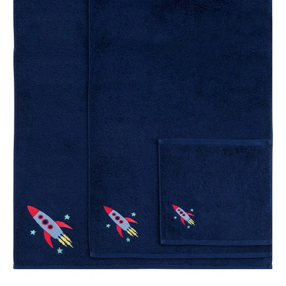 Dunelm Space Blue Towel Cotton, Towels, Plain 5 Dunelm Space Blue Towel Cotton, Towels, Plain - Image 5