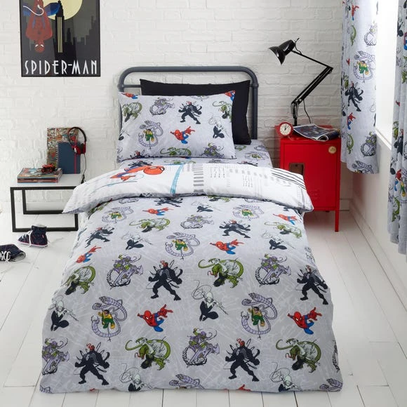 Disney Marvel Spider-Man Duvet Cover and Pillowcase Set Patterned, White, Polycotton 3 Disney Marvel Spider-Man Duvet Cover and Pillowcase Set Patterned, White, Polycotton - Image 3