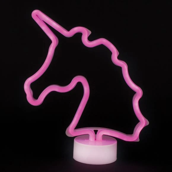 Dunelm Neon Pink Unicorn LED Lamp Table Lamps 3 Dunelm Neon Pink Unicorn LED Lamp Table Lamps - Image 3