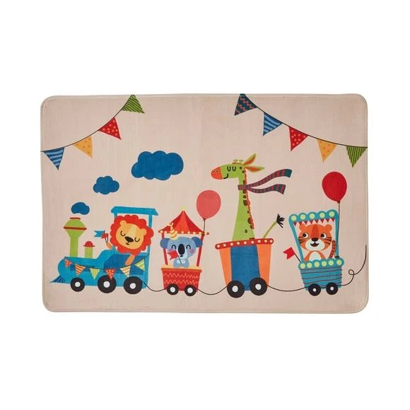 Think Rugs Safari Train Rug Polyester, Animals, Rugs 3 Think Rugs Safari Train Rug Polyester, Animals, Rugs - Image 3