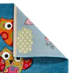 Dunelm Blue Owls Rug Polyester, Animals, Rugs -All Kids And Nursery Sales 2024 1000161028 alt02