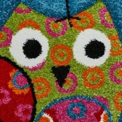 Dunelm Blue Owls Rug Polyester, Animals, Rugs -All Kids And Nursery Sales 2024 1000161028 alt04