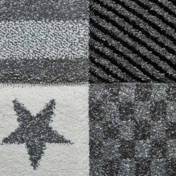 Dunelm Grey Stars and Stripes Rug Rugs, Patterned, Polyester 6 Dunelm Grey Stars and Stripes Rug Rugs, Patterned, Polyester - Image 6