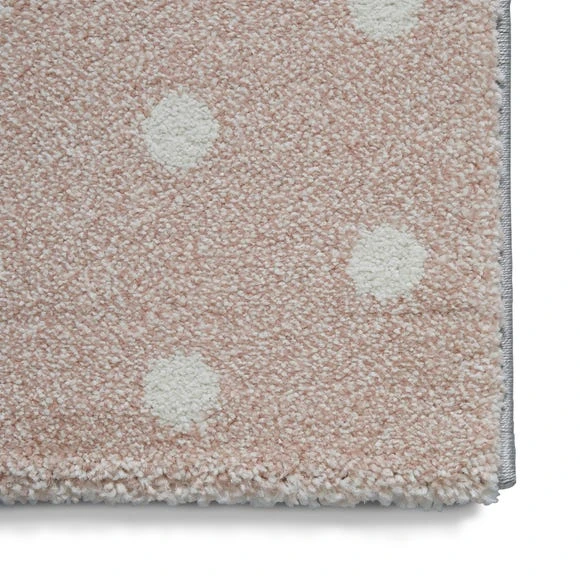 Dunelm Pink Stars, Hearts and Polka Dot Rug Rugs, Polyester, Patterned 5 Dunelm Pink Stars, Hearts and Polka Dot Rug Rugs, Polyester, Patterned - Image 5