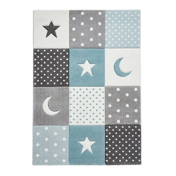 Dunelm Blue Moons and Stars Dot Rug Polyester, Rugs, Patterned 3 Dunelm Blue Moons and Stars Dot Rug Polyester, Rugs, Patterned - Image 3