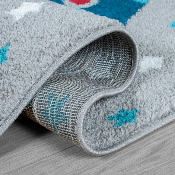 Dunelm Space Rocket Rug Polypropylene, Patterned, Rugs 4 Dunelm Space Rocket Rug Polypropylene, Patterned, Rugs - Image 4