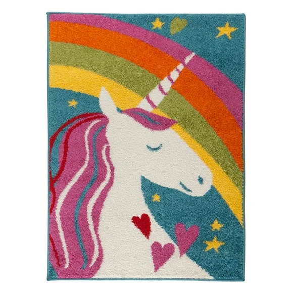 Dunelm Unicorn Rainbow Rug Rugs, Polypropylene, Patterned 2 Dunelm Unicorn Rainbow Rug Rugs, Polypropylene, Patterned - Image 2
