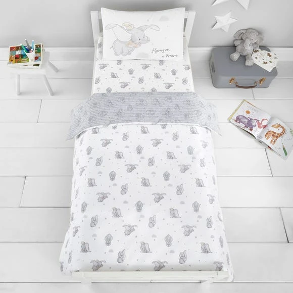 Disney Dumbo 100% Cotton Cot Bed / Toddler Duvet and Pillowcase Set Duvet Cover Sets, Printed, Reversible 2 Disney Dumbo 100% Cotton Cot Bed / Toddler Duvet and Pillowcase Set Duvet Cover Sets, Printed, Reversible - Image 2