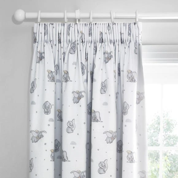 Disney Dumbo Pencil Pleat Blackout Curtains Grey, Pencil Pleat Curtains, Printed 2 Disney Dumbo Pencil Pleat Blackout Curtains Grey, Pencil Pleat Curtains, Printed - Image 2