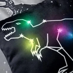 Dunelm Space Dinosaur Black LED Light Up Cushion Kids Cushion, Polyester, Patterned 6 Dunelm Space Dinosaur Black LED Light Up Cushion Kids Cushion, Polyester, Patterned -All Kids And Nursery Sales 2024 1000167405 alt01