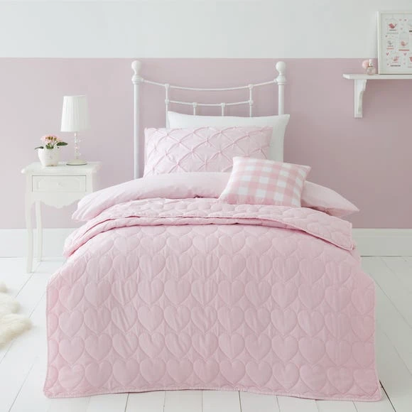Dunelm Pintuck Pink Polka Dot 100% Cotton Duvet Cover and Pillowcase Set Duvet Cover Sets, Reversible, Printed 3 Dunelm Pintuck Pink Polka Dot 100% Cotton Duvet Cover and Pillowcase Set Duvet Cover Sets, Reversible, Printed - Image 3