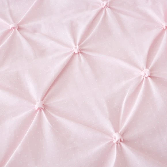 Dunelm Pintuck Pink Polka Dot 100% Cotton Duvet Cover and Pillowcase Set Duvet Cover Sets, Reversible, Printed 6 Dunelm Pintuck Pink Polka Dot 100% Cotton Duvet Cover and Pillowcase Set Duvet Cover Sets, Reversible, Printed - Image 6