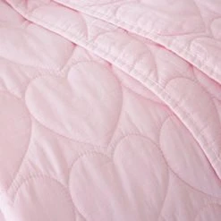 Dunelm Pink Heart Bedspread Polyester, Bedspreads & Runners, Quilted -All Kids And Nursery Sales 2024 1000167411 alt01