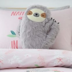 Dunelm Pink Pretty Sloth Duvet Cover and Pillowcase Set Reversible, Printed, Polycotton -All Kids And Nursery Sales 2024 1000167412 alt05