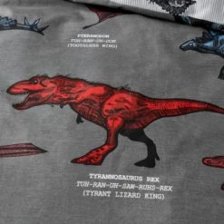 Dunelm Dinosaur Friends Grey 100% Cotton Duvet Cover and Pillowcase Set Reversible, Duvet Cover Sets, Printed -All Kids And Nursery Sales 2024 1000167422 alt03