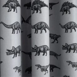 Dunelm Dinosaur Friends Grey 100% Cotton Blackout Eyelet Curtains Printed 8 Dunelm Dinosaur Friends Grey 100% Cotton Blackout Eyelet Curtains Printed -All Kids And Nursery Sales 2024 1000167423 alt01