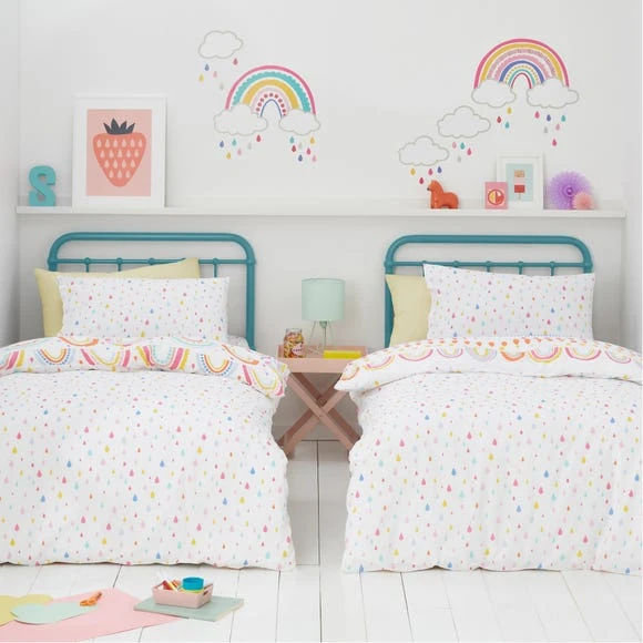 Dunelm Elements Rainbow Geometric 100% Cotton Duvet Cover and Pillowcase Twin Pack Set MultiColoured, Printed, Reversible 3 Dunelm Elements Rainbow Geometric 100% Cotton Duvet Cover and Pillowcase Twin Pack Set MultiColoured, Printed, Reversible - Image 3