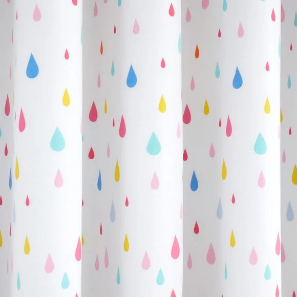 Dunelm Elements Rainbow Geometric 100% Cotton Blackout Eyelet Curtains MultiColoured, Printed 4 Dunelm Elements Rainbow Geometric 100% Cotton Blackout Eyelet Curtains MultiColoured, Printed - Image 4