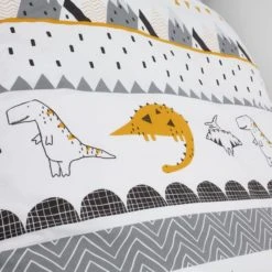 Dunelm Elements Geosaurus 100% Cotton Duvet Cover and Pillowcase Twin Pack Set Reversible, MultiColoured, Printed 10 Dunelm Elements Geosaurus 100% Cotton Duvet Cover and Pillowcase Twin Pack Set Reversible, MultiColoured, Printed -All Kids And Nursery Sales 2024 1000167428 alt02