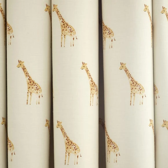Dunelm Safari Natural 100% Cotton Blackout Pencil Pleat Curtains Boho, Printed, Little Safari 4 Dunelm Safari Natural 100% Cotton Blackout Pencil Pleat Curtains Boho, Printed, Little Safari - Image 4