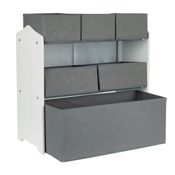 Dunelm Toy Organiser Grey and White Wood, Storage Boxes 5 Dunelm Toy Organiser Grey and White Wood, Storage Boxes - Image 5