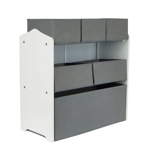 Dunelm Toy Organiser Grey and White Wood, Storage Boxes 2 Dunelm Toy Organiser Grey and White Wood, Storage Boxes - Image 2